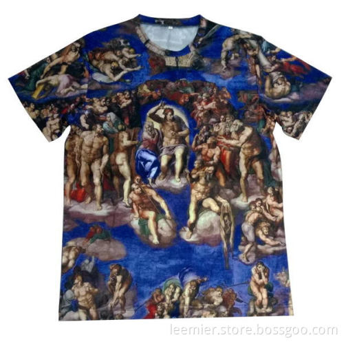 Cheap sublimation custom logo 100% polyester t shirt